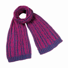 Bufanda hecha punto pesada mixta del cable del color caliente del invierno para mujer del Unisex (SK162)